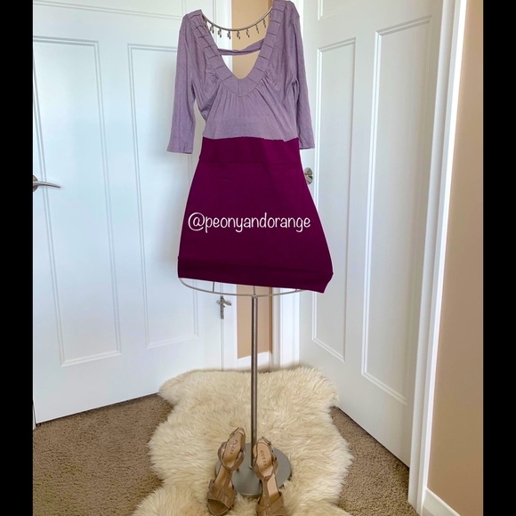 Size S: Costa Blanca, Gorgeous Purple long sleeve mini dress. - Picture 2 of 6